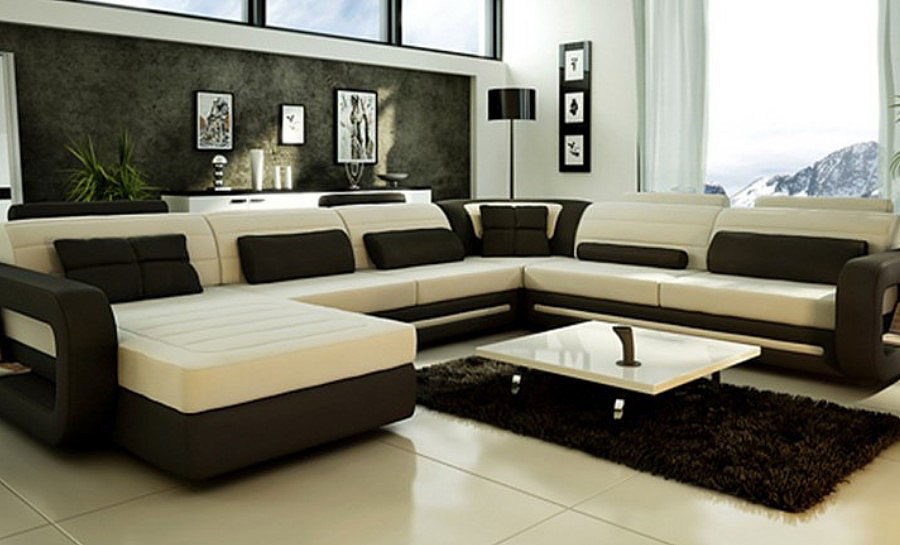 Ikari - U - Leather Sofa Lounge Set
